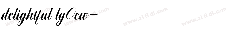 delightful lg0ew字体转换